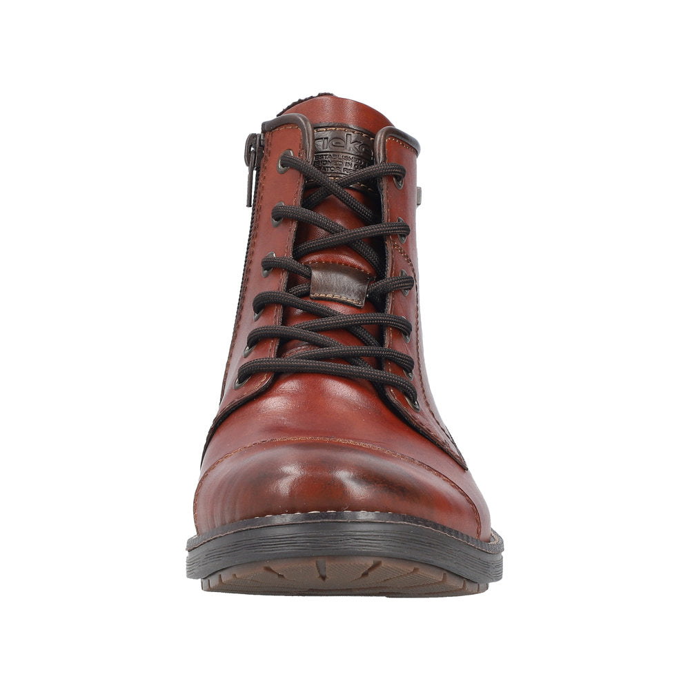 Rieker F4546-24 Brown Lace & Zip Up Boot