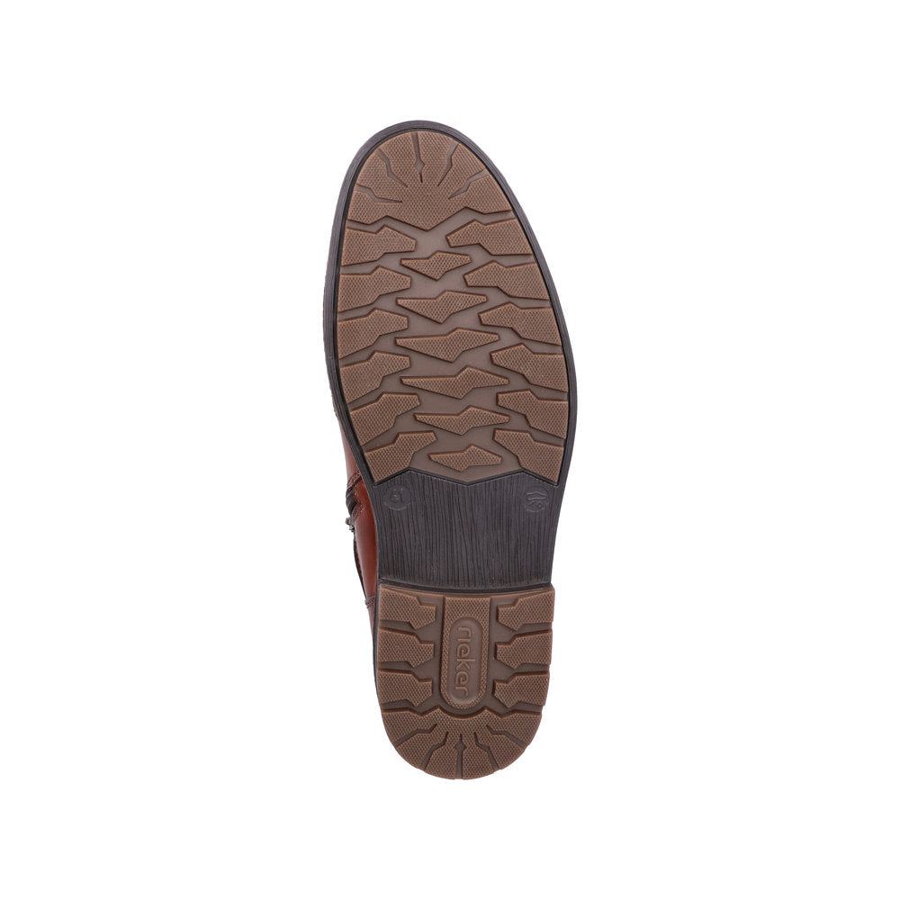 Rieker F4546-24 Brown Lace & Zip Up Boot