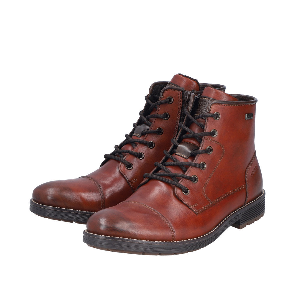 Rieker F4546-24 Brown Lace & Zip Up Boot