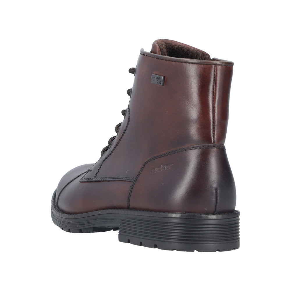 Rieker F4546-25 Dark Brown Lace & Zip Up Boot