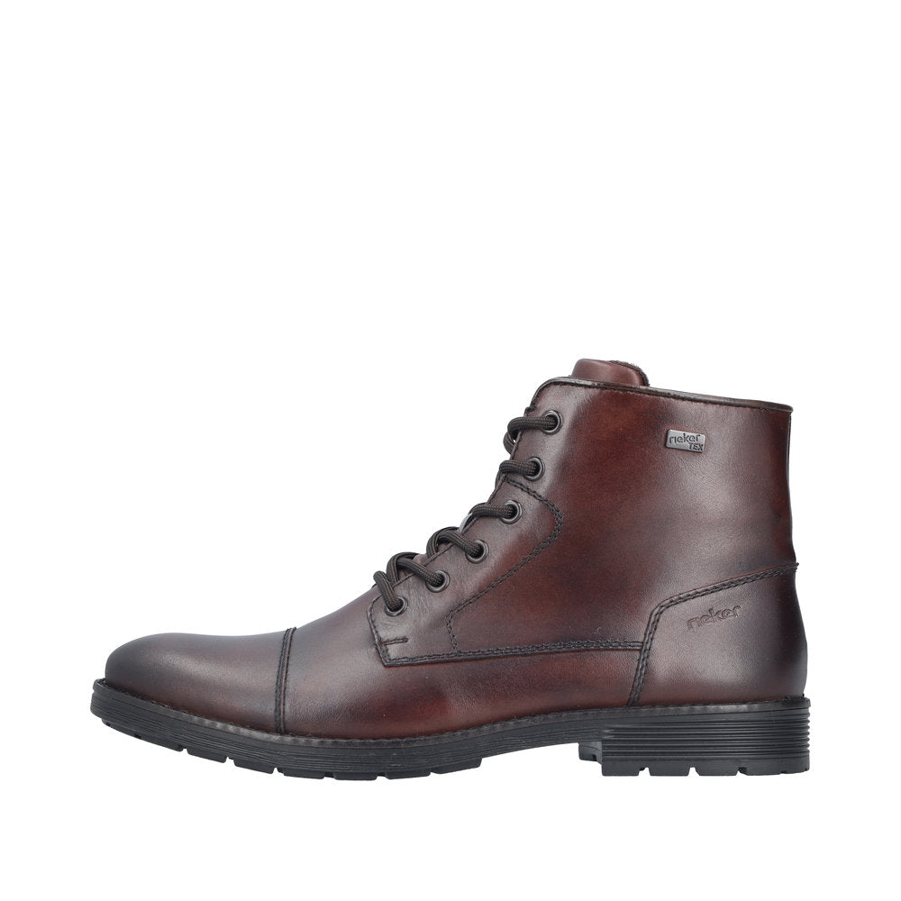 Rieker F4546-25 Dark Brown Lace & Zip Up Boot