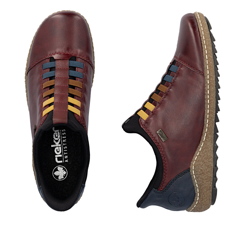 Rieker L7562-35 Liv Maroon Slip On Ready 2 Go