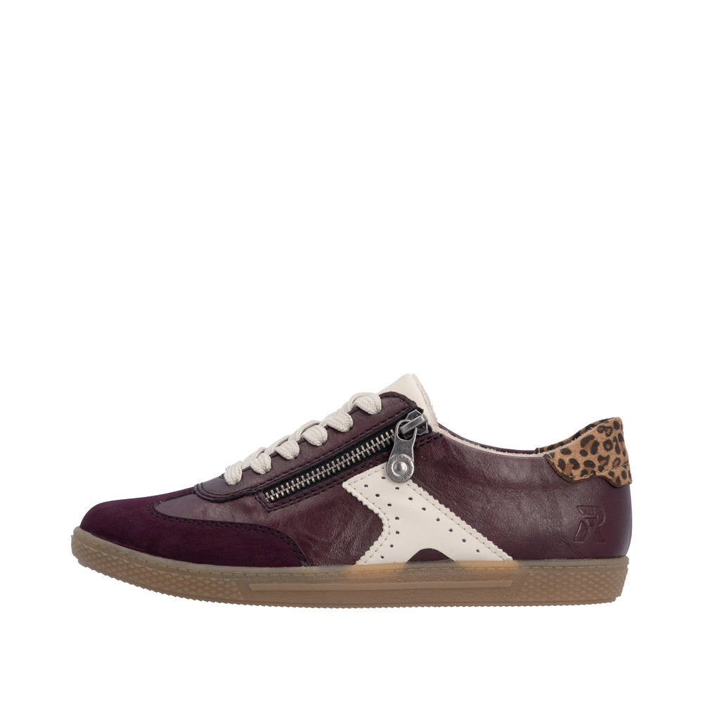 Rieker L9700-30 Lace & Zip Up Casual Shoe
