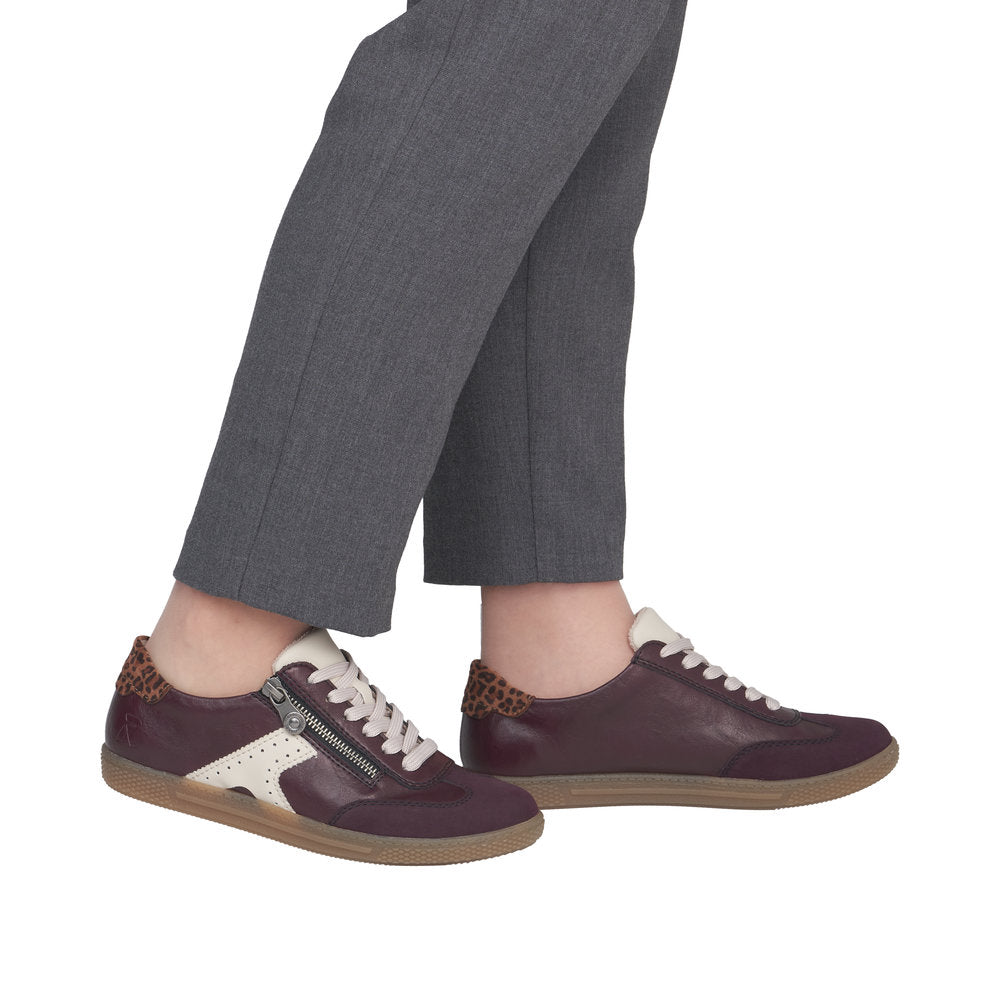 Rieker L9700-30 Lace & Zip Up Casual Shoe