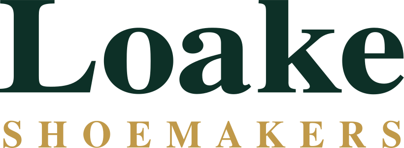 Loake Shoemakers logo with green text on a white background