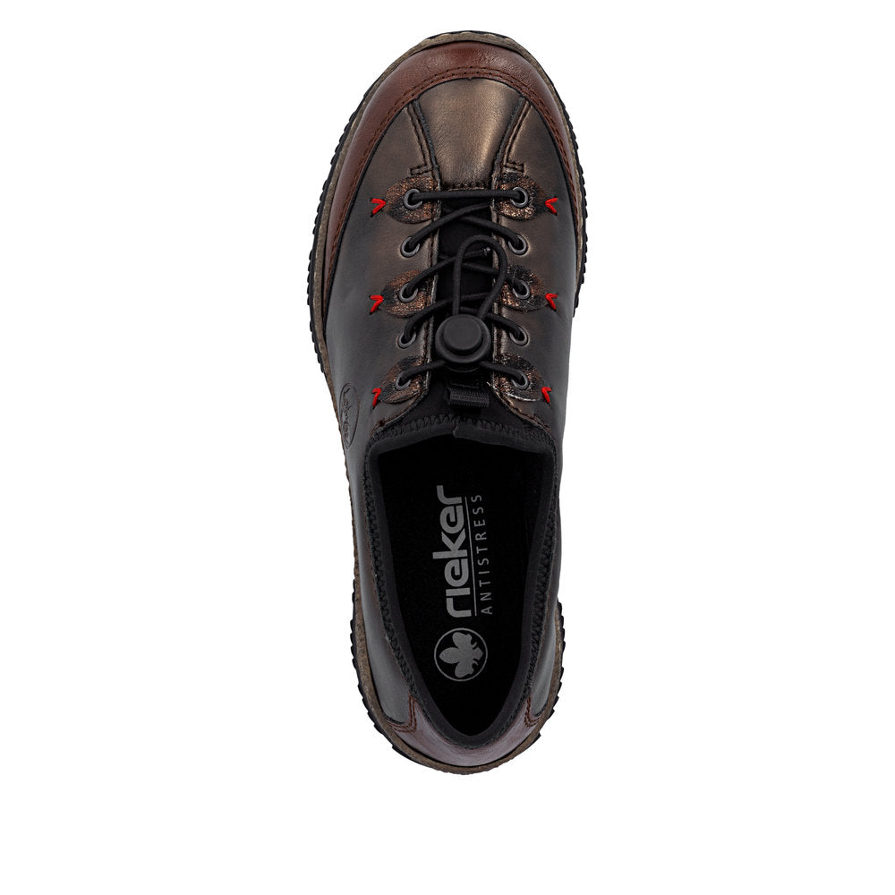 Rieker N3271-25 Adjustable Casual Slip On Shoe