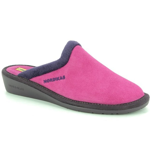 Nordikas Womens 234 Mule Suede Slipper - Fresa/Pink - image 001 |ww_colour=fresa-pink|ww_order=001|