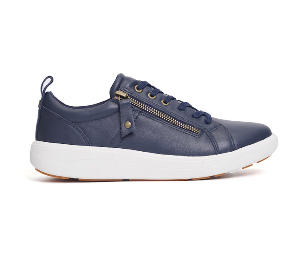 Strive Talia Denim Lace & Zip Up Shoe