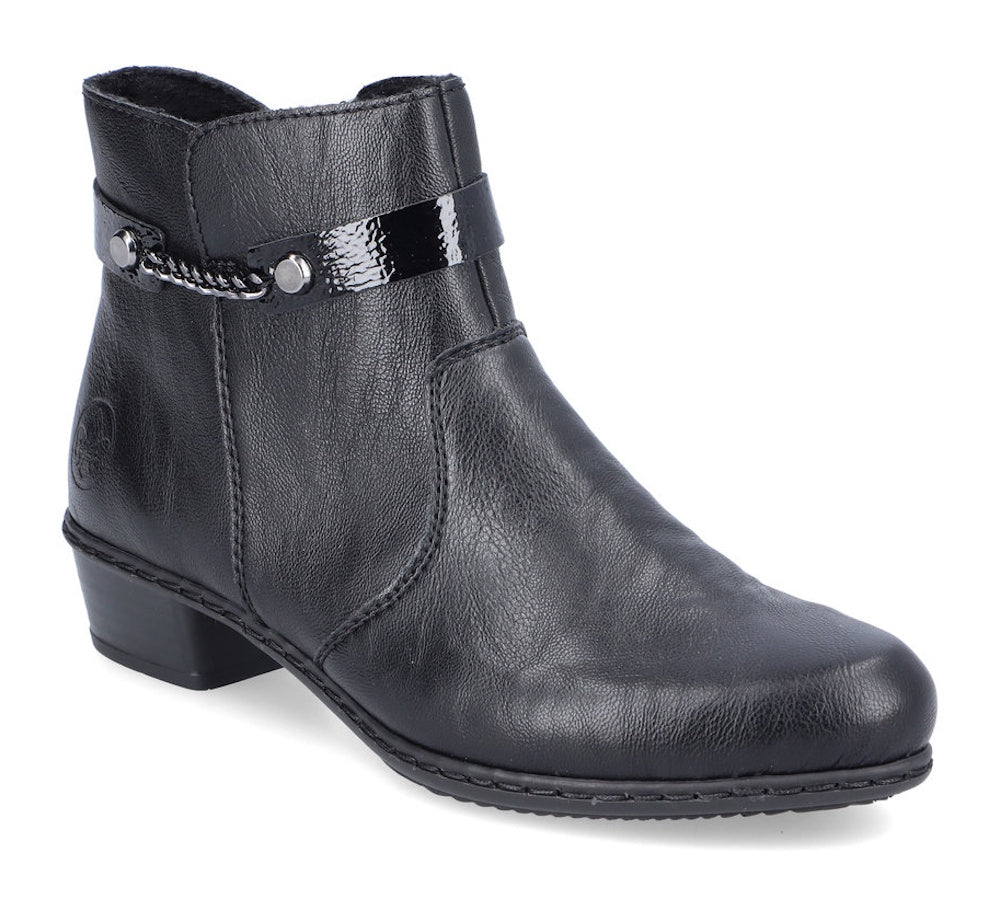 Rieker Y0783-00 Zip Up Ankle Boot