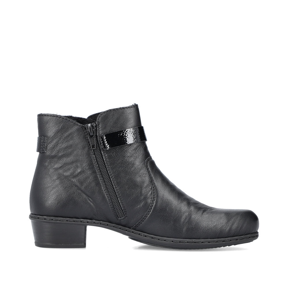Rieker Y0783-00 Zip Up Ankle Boot