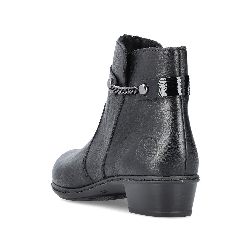 Rieker Y0783-00 Zip Up Ankle Boot