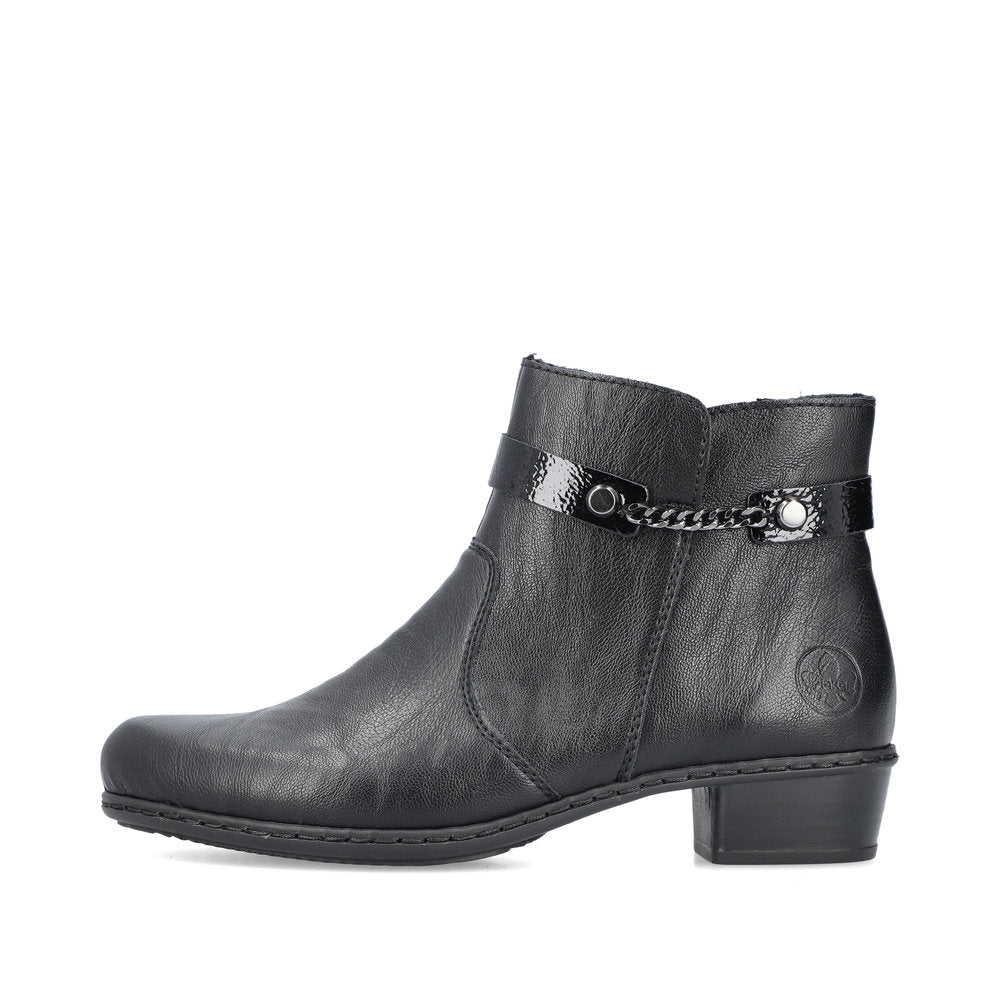 Rieker Y0783-00 Zip Up Ankle Boot