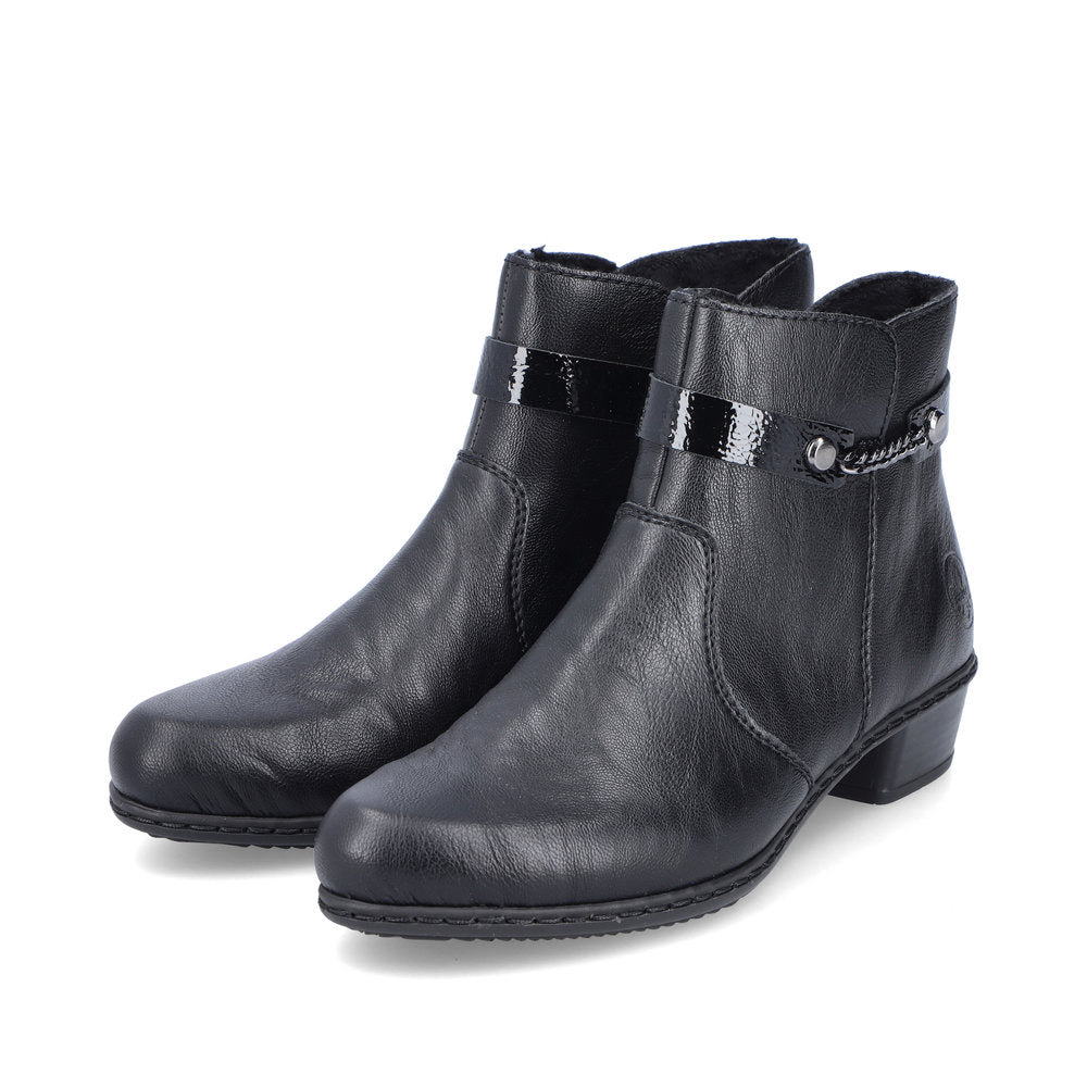 Rieker Y0783-00 Zip Up Ankle Boot