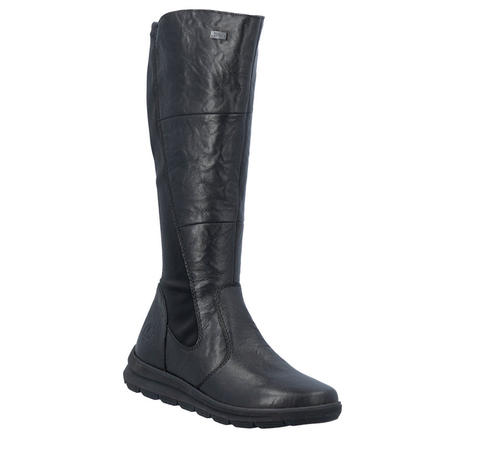 Rieker Z0067-00 Black Long Boot