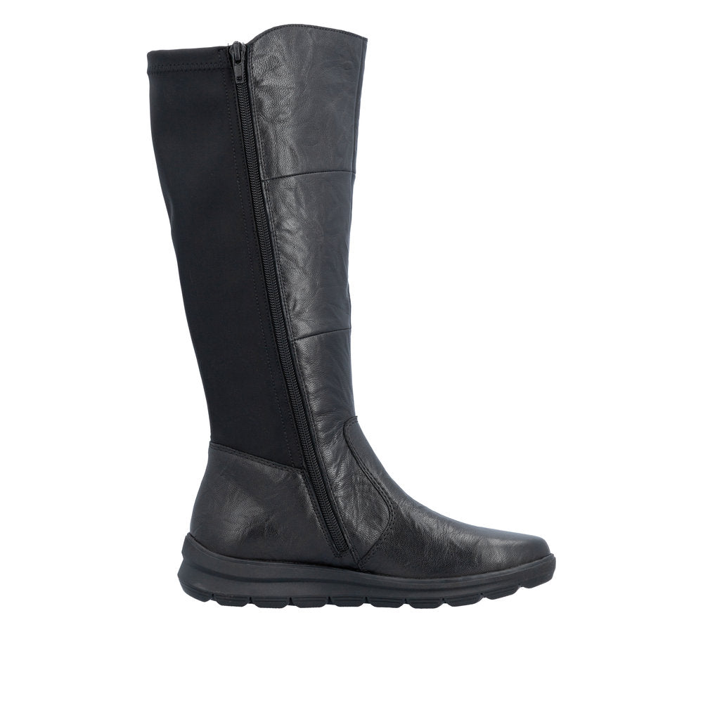 Rieker Z0067-00 Black Long Boot