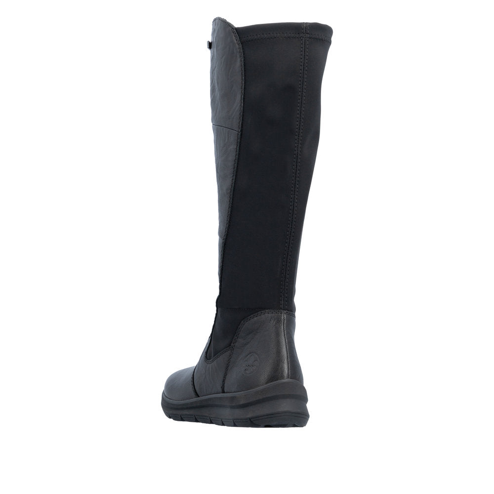 Rieker Z0067-00 Black Long Boot