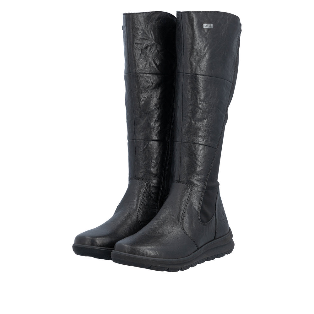 Rieker Z0067-00 Black Long Boot