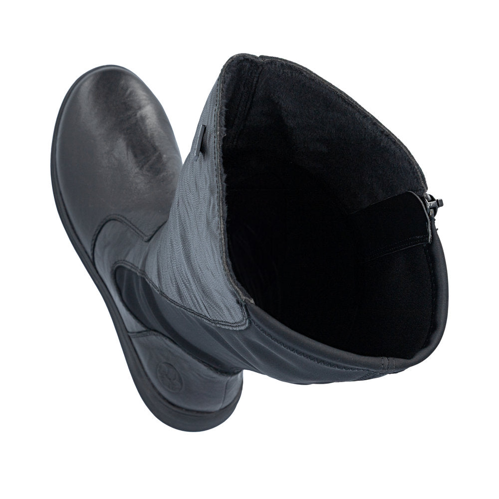 Rieker Z0067-00 Black Long Boot