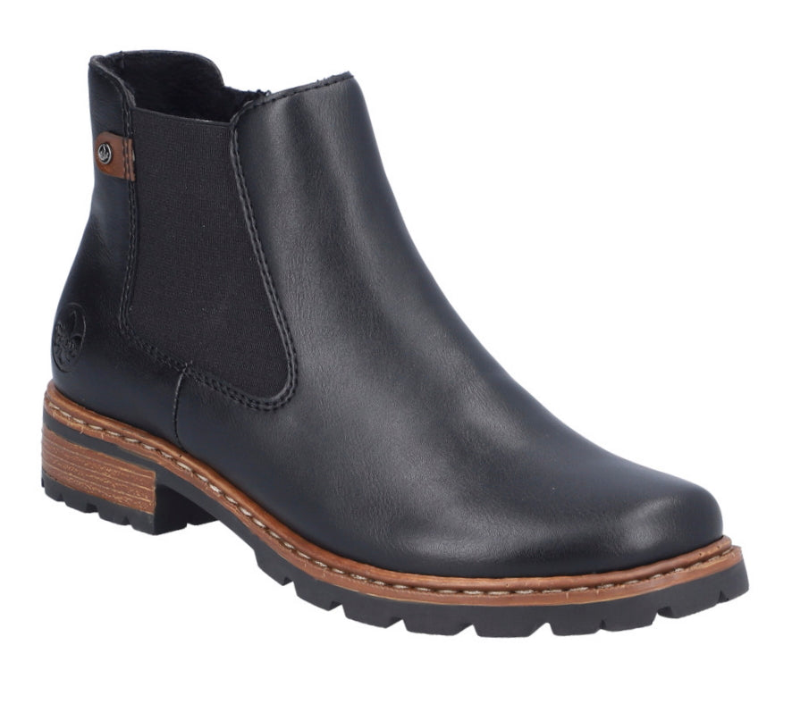 Rieker Z9354-00 Black Chelsea Boot