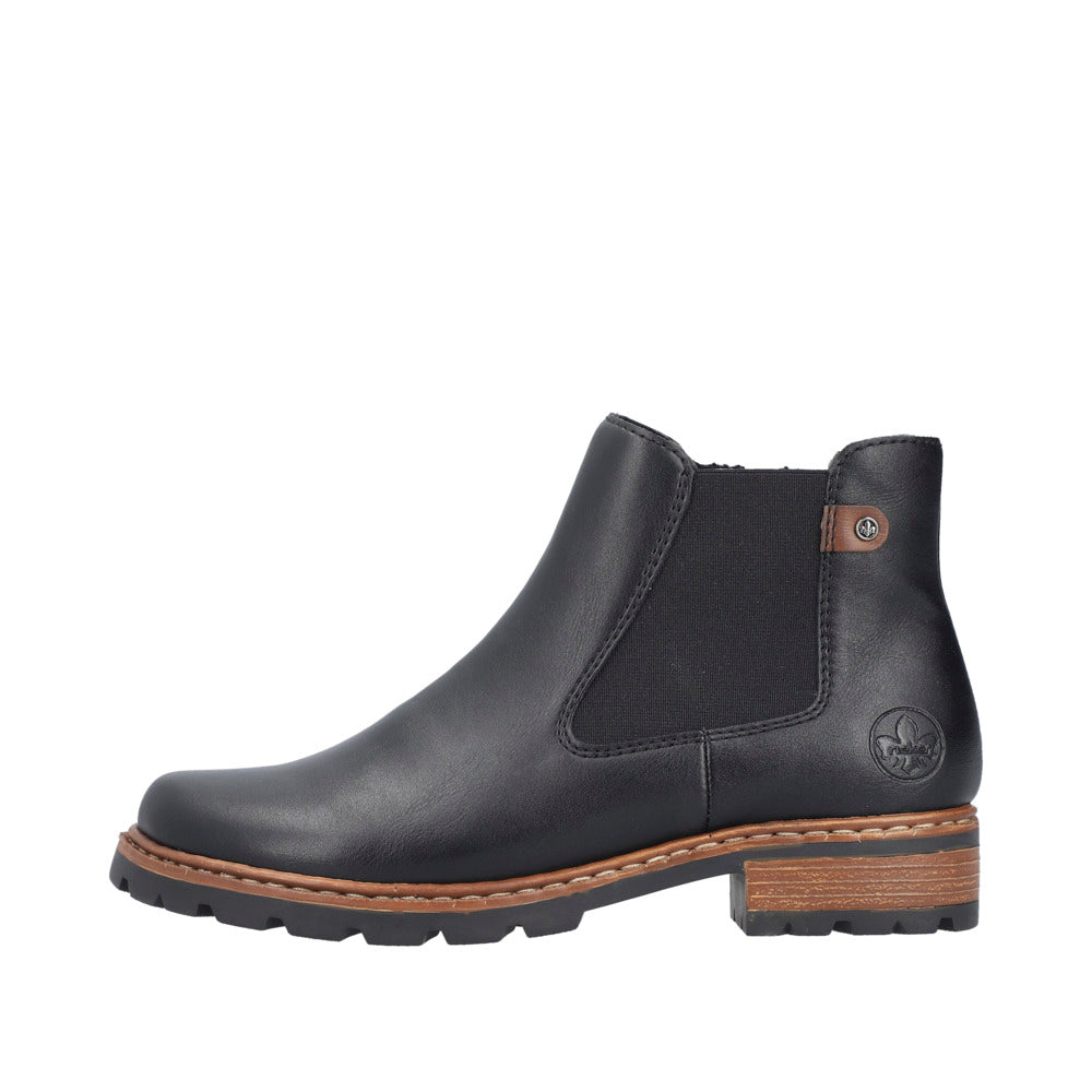 Rieker Z9354-00 Black Chelsea Boot