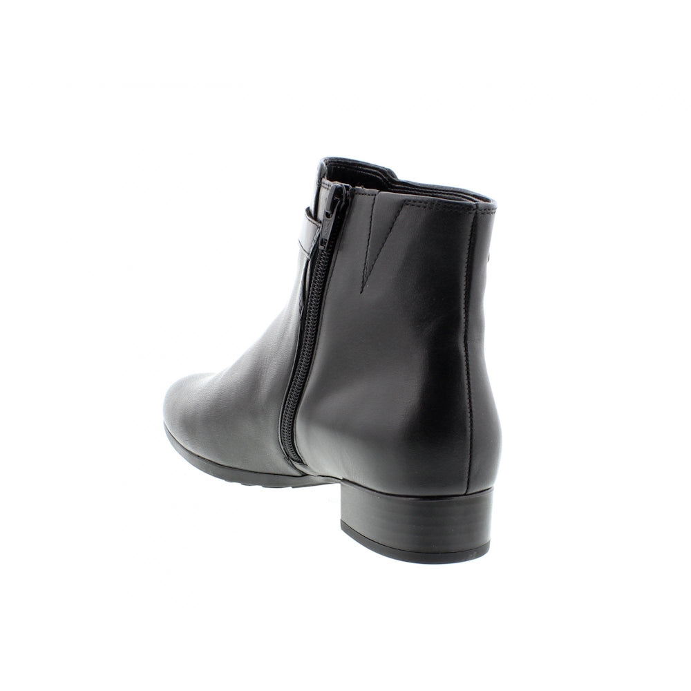 Gabor 8031.01.001 Bassey Black Leather H Fit Ankle Boot