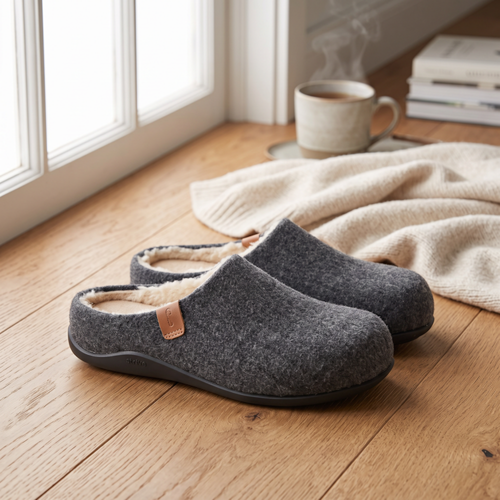 Strive Copenhagen Felt Grey II Orthotic Slippers