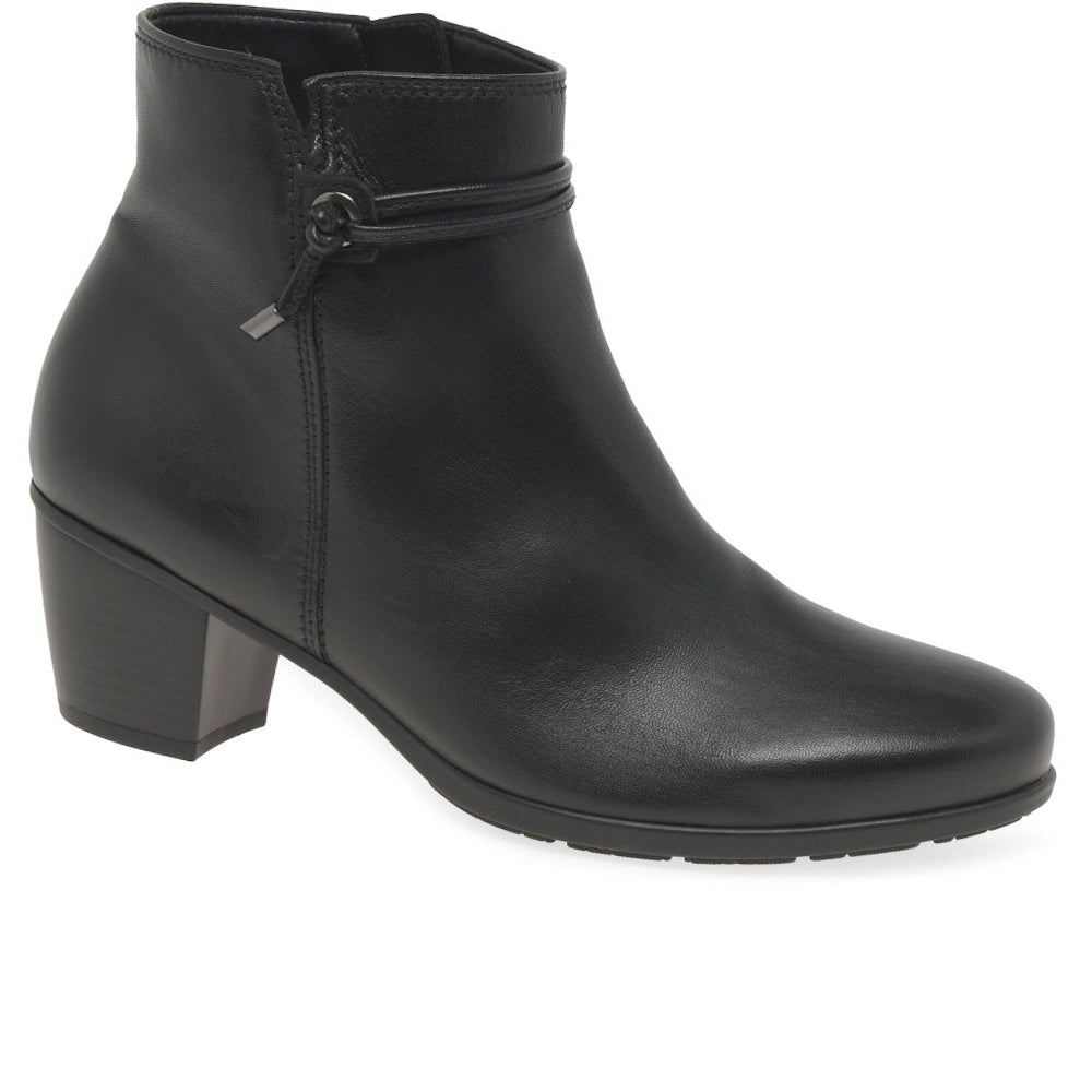 Gabor 8029.01.002 Ela Black Heeled Ankle Boot