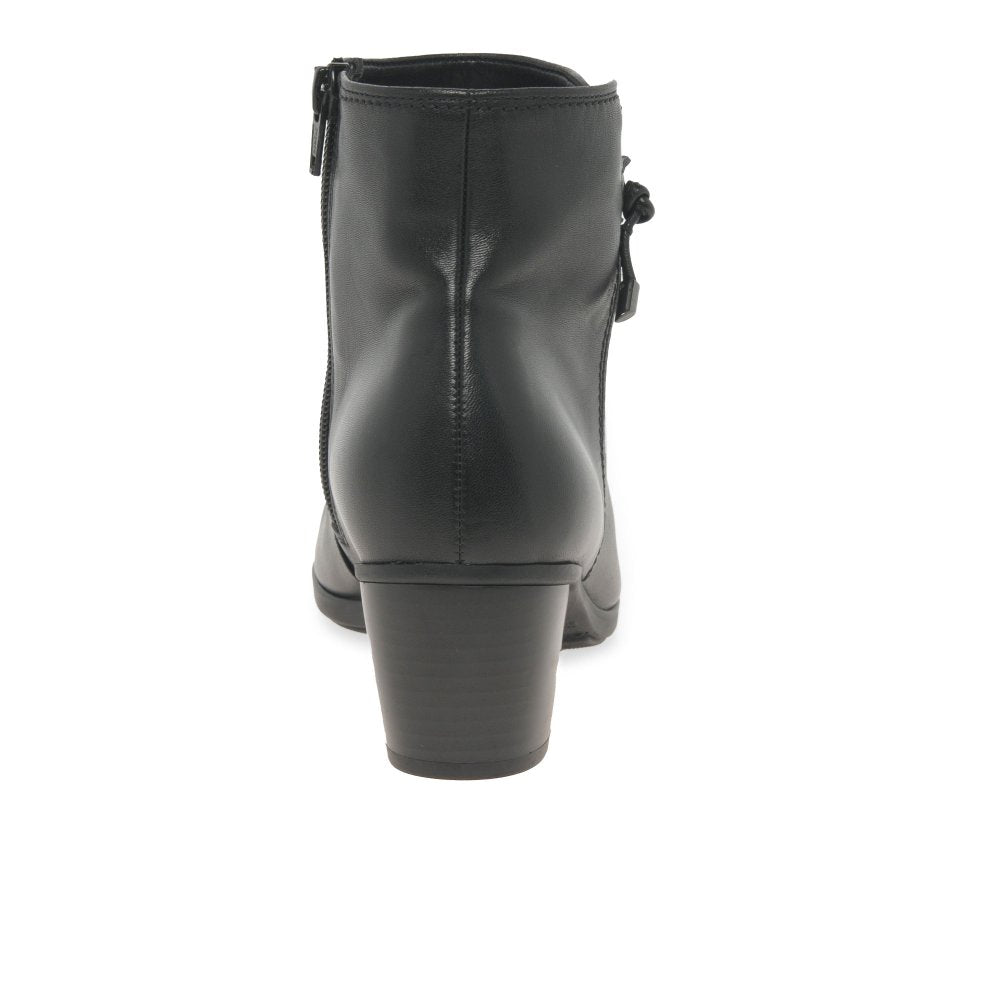 Gabor 8029.01.002 Ela Black Heeled Ankle Boot