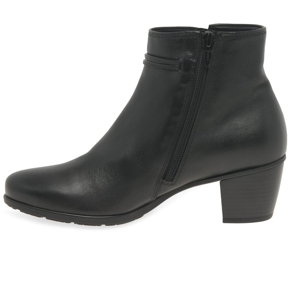 Gabor 8029.01.002 Ela Black Heeled Ankle Boot