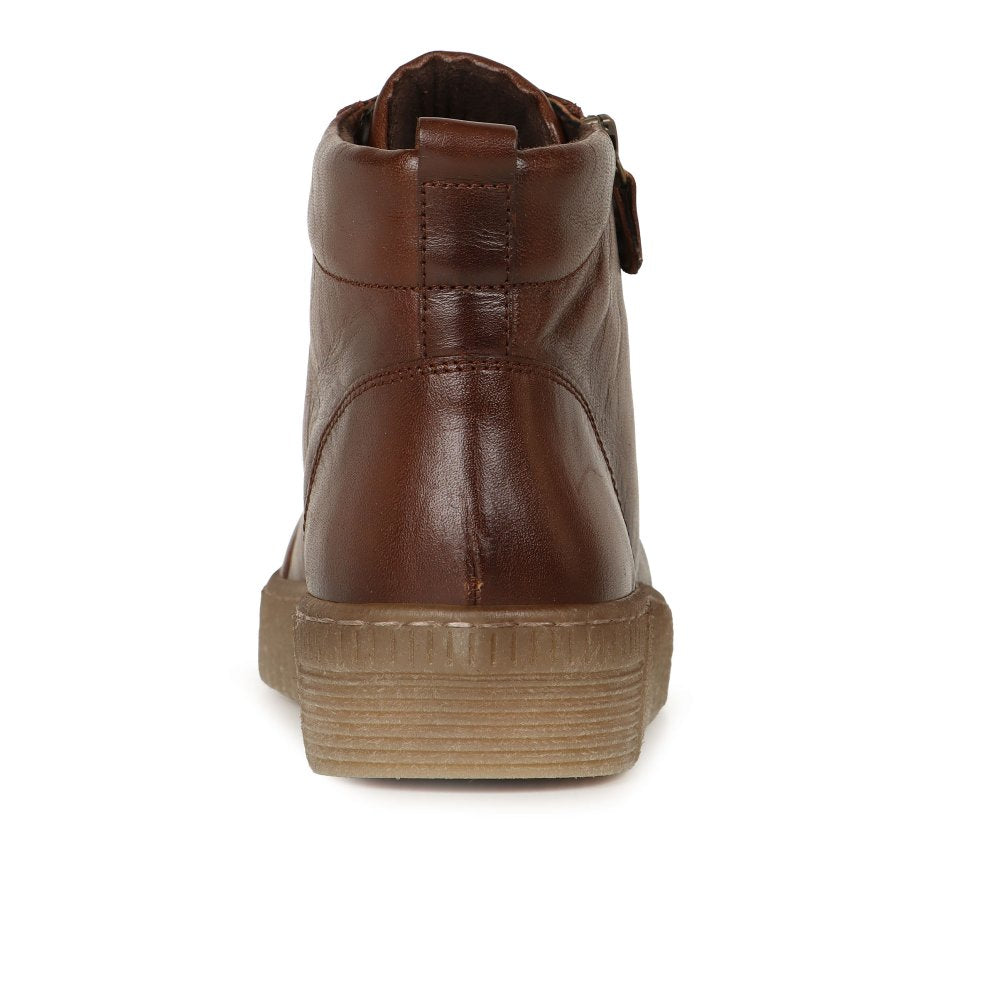 Gabor 8013.01.002 Lake Zip & Lace Up Napa Roma Saddle Brown Ankle Boots