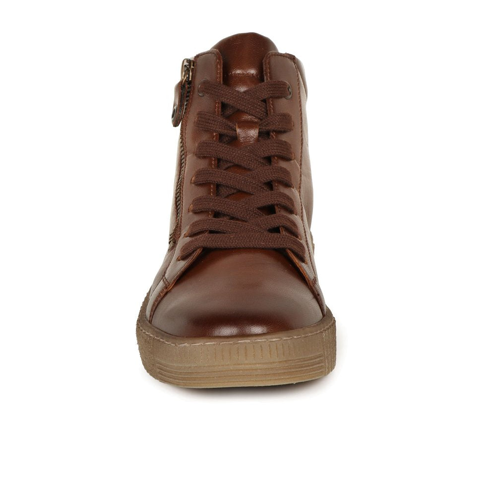 Gabor 8013.01.002 Lake Zip & Lace Up Napa Roma Saddle Brown Ankle Boots