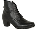 Gabor 8033.02.001 Optimum Black Leather Lace Up H Fit Ankle Boot