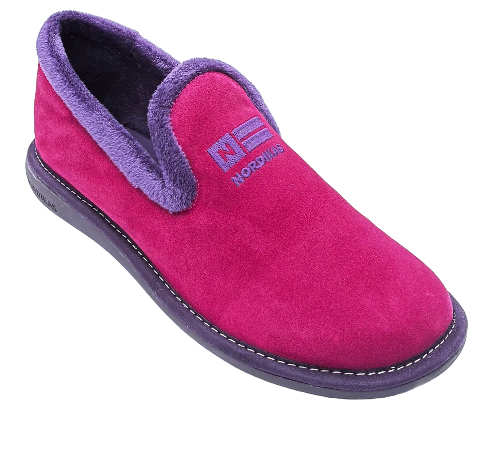 Nordikas Womens Rubi Nicola 305 Full Suede Slipper - Updated Sole