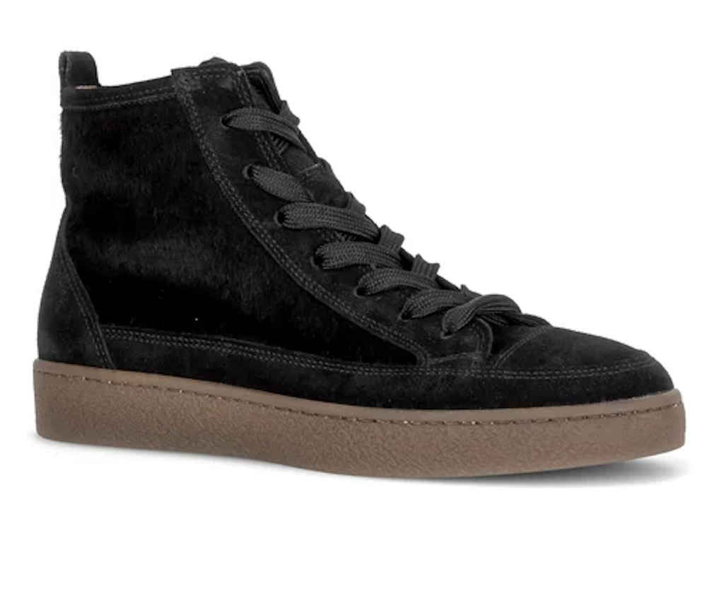 Gabor 8042.01.001 Salo Zip & Lace Up Black Ankle Boots