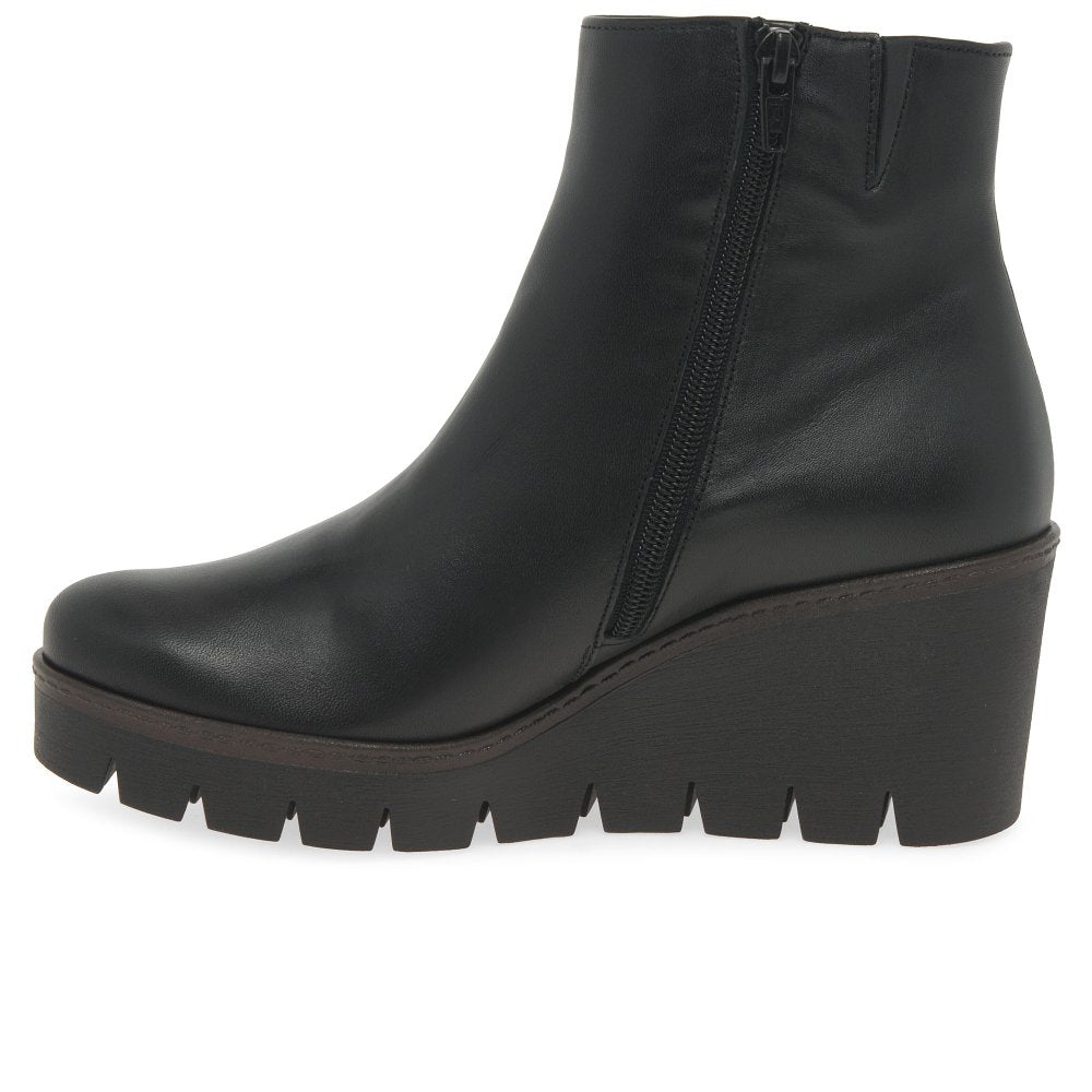 Gabor 8045.01.004 Utopia Black Wedge Ankle Boot